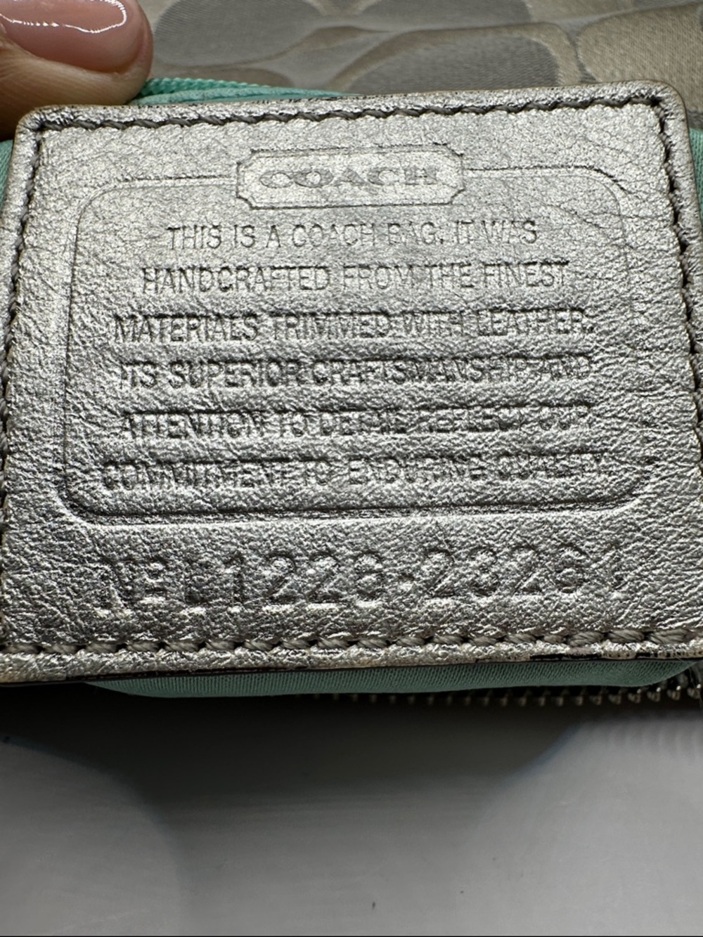 Coach Poppy Hallie Silver Signature Canvas Shoulder Bag - Picture 12 of 12